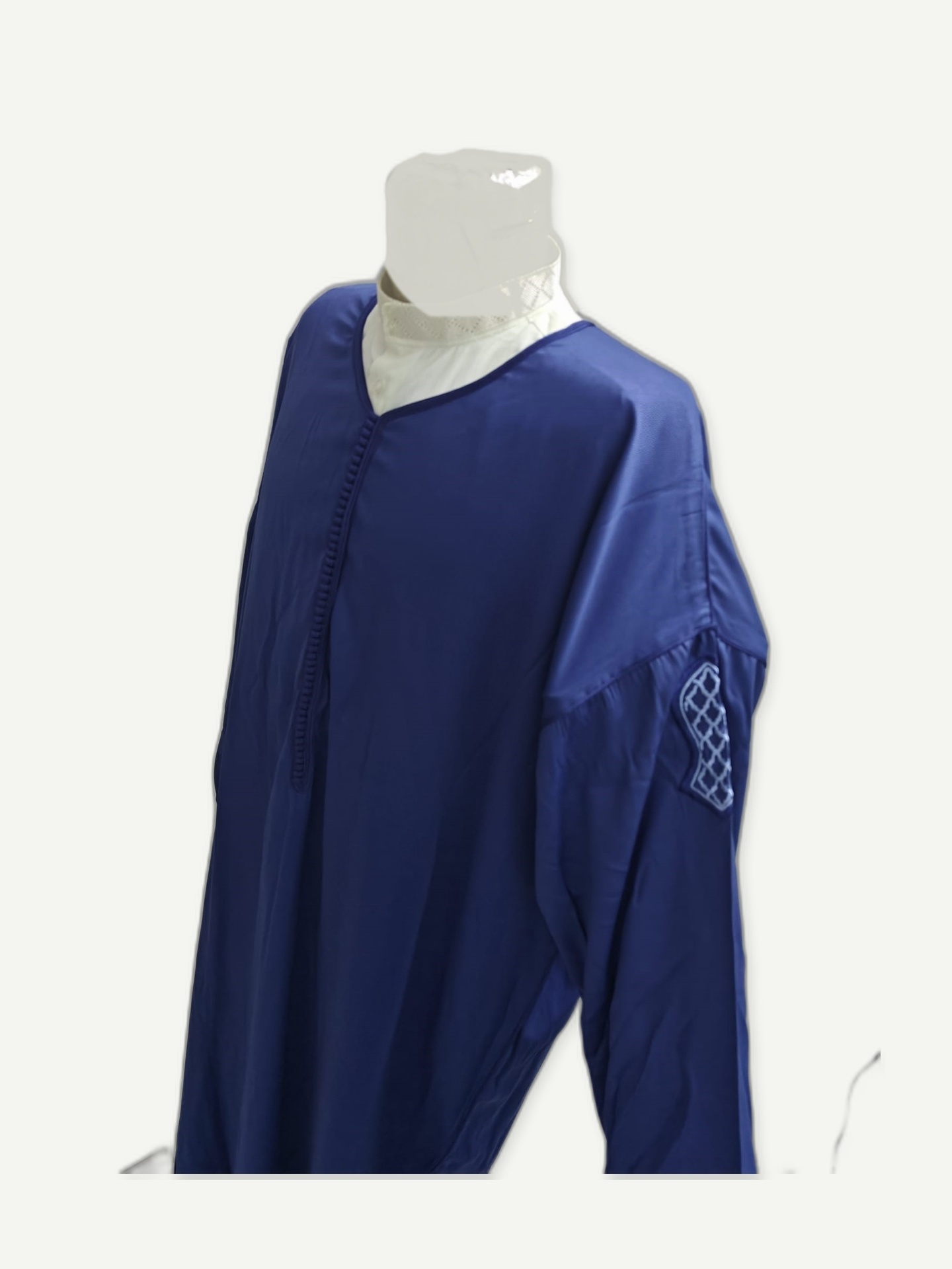 Azure Sleeve-Embroidered Djellaba